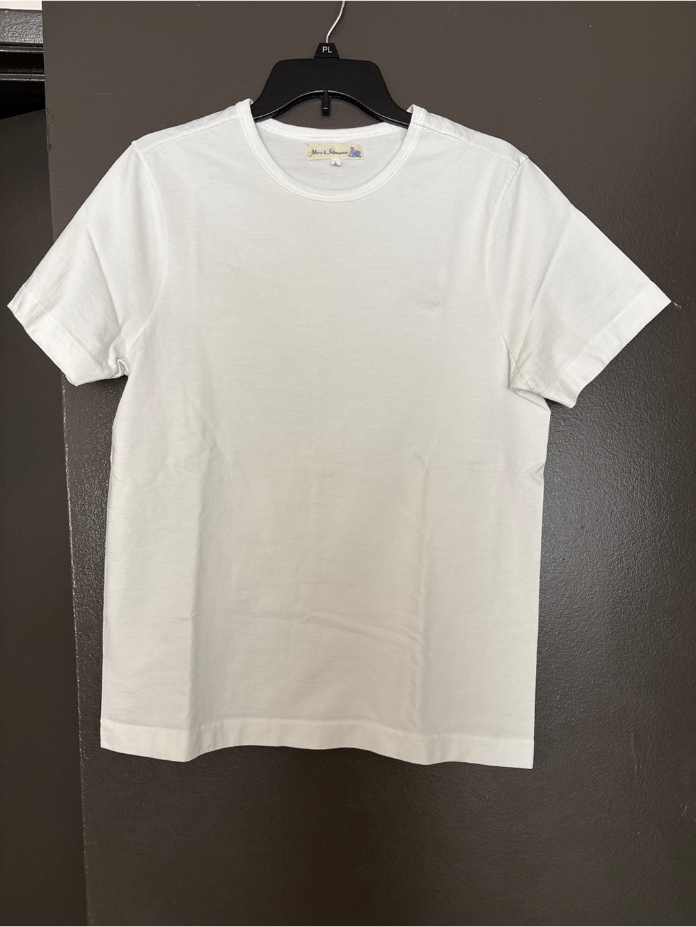 NEW - Merz B. Schwanen Men's Classic White Crewneck Loopwheel T-Shirt